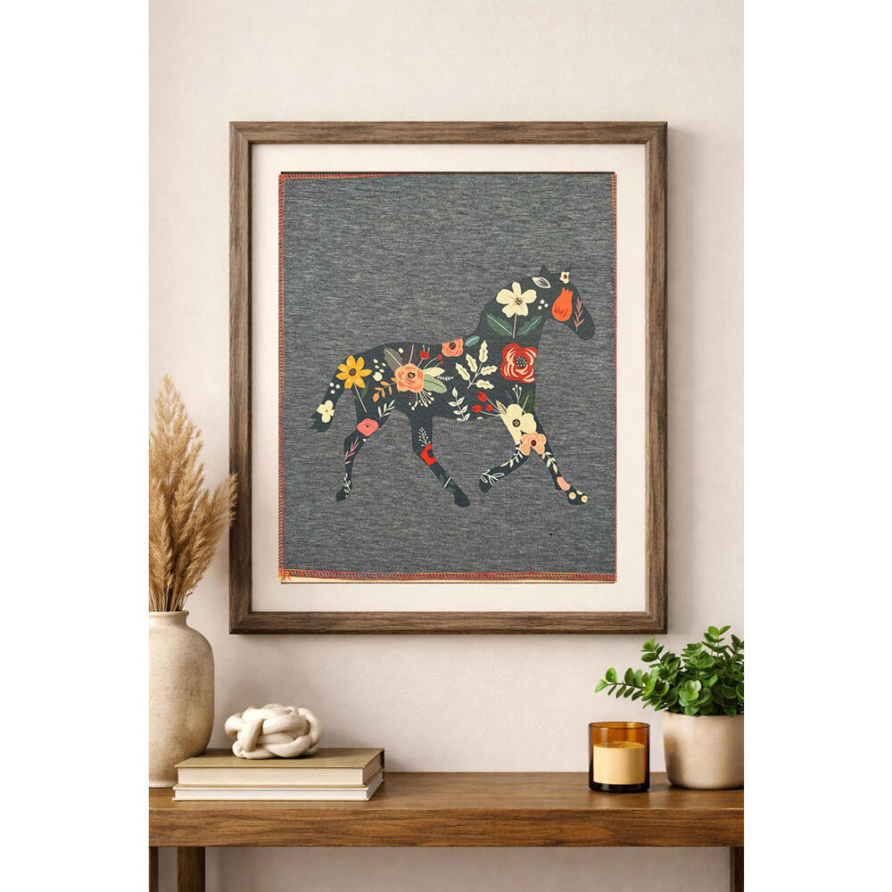 two face threads floral horse cottagecore smalls patch add-on custom upcycled